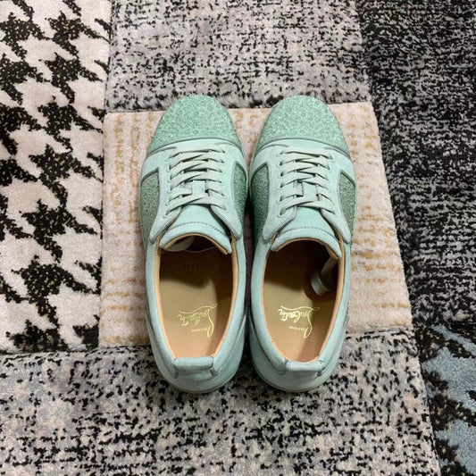 Christian Louboutin Sea Green Diamonds Low
