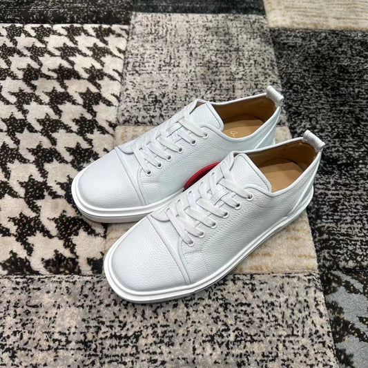Christian Louboutin White Leather Low