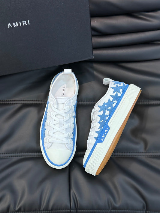 Amiri Blue & White Star Canvas