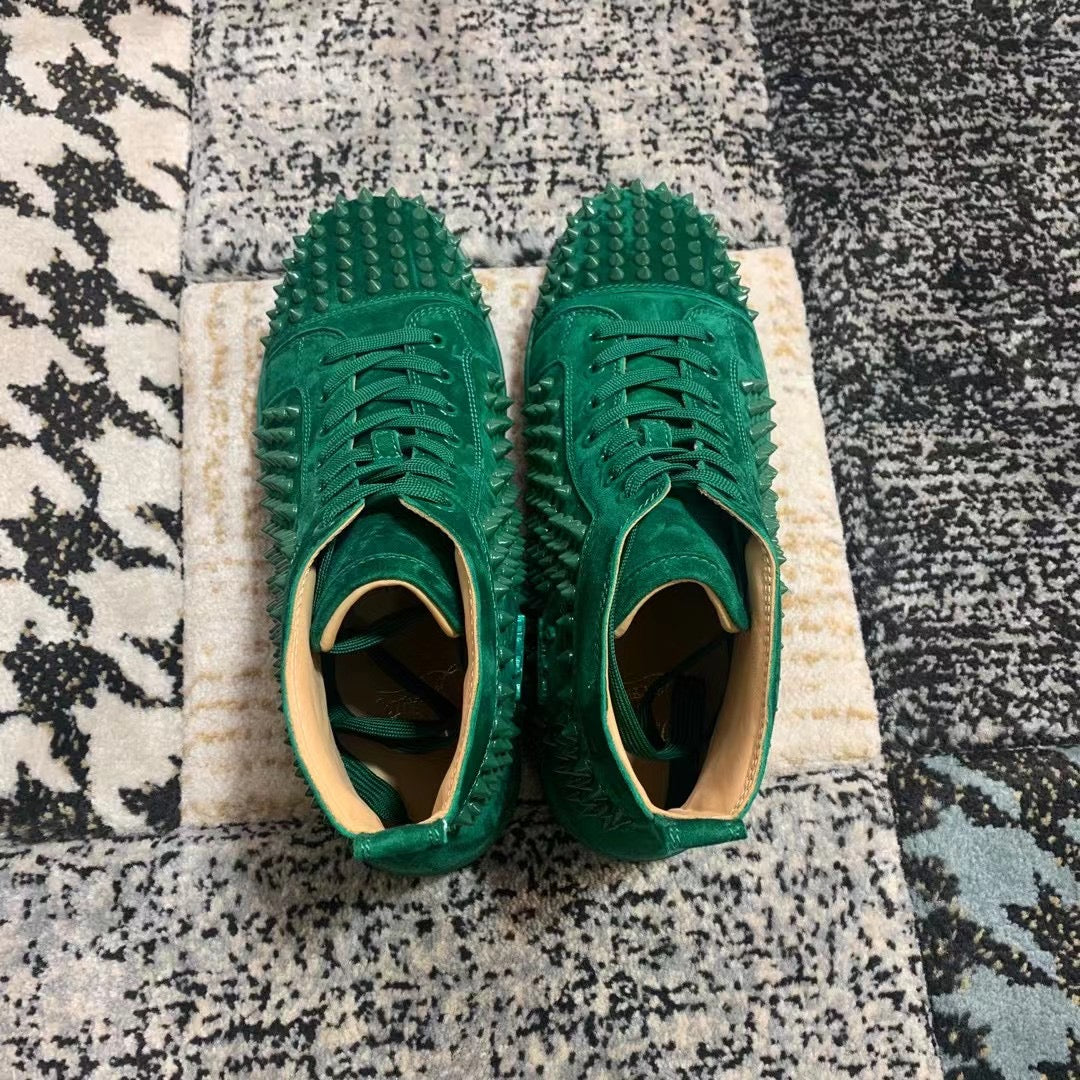 Christian Louboutin Green Velvet High