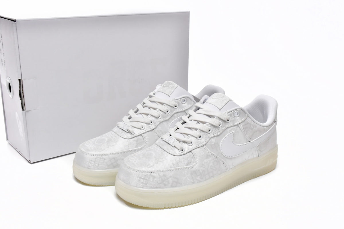 CLOT x Nike Air Force Premium White Silk