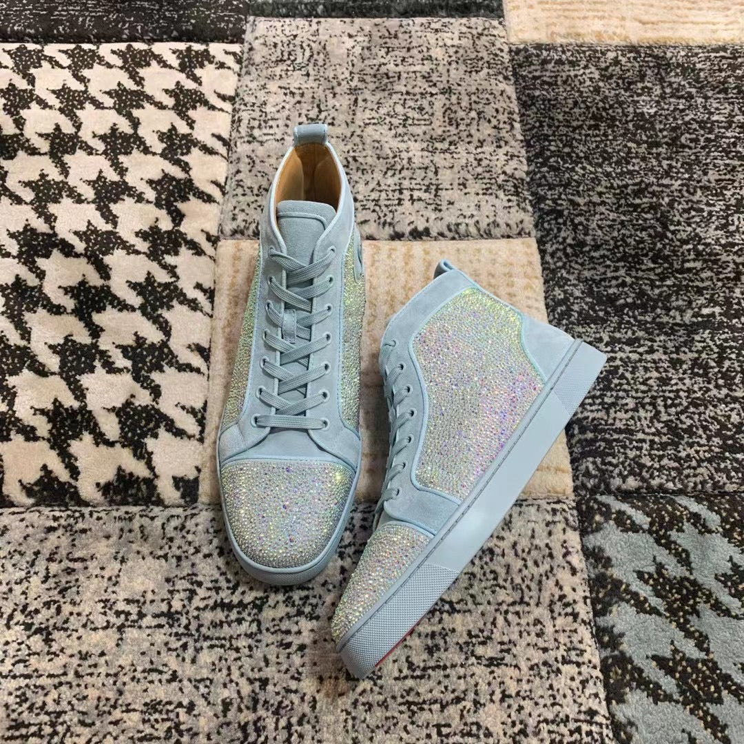 Christian Louboutin Light Blue Diamonds High