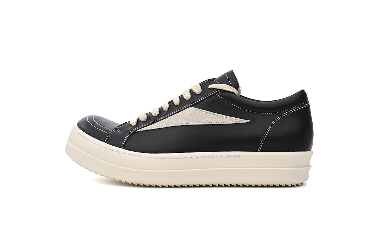 Rick Owens Gray Black and White Leather