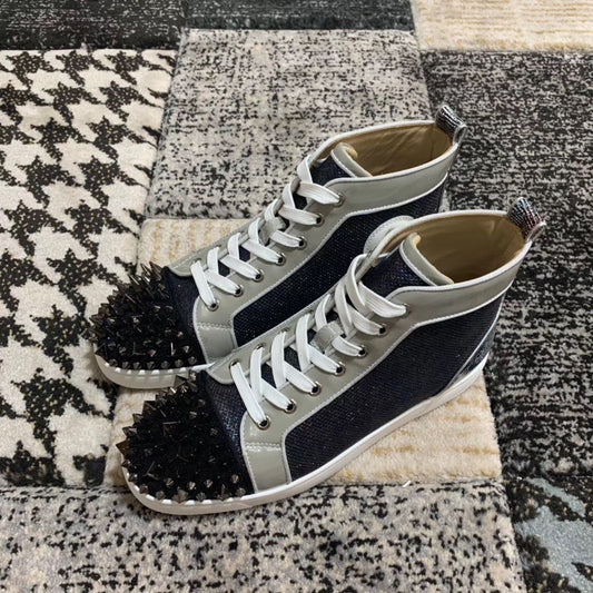 Christian Louboutin High Blue Silver