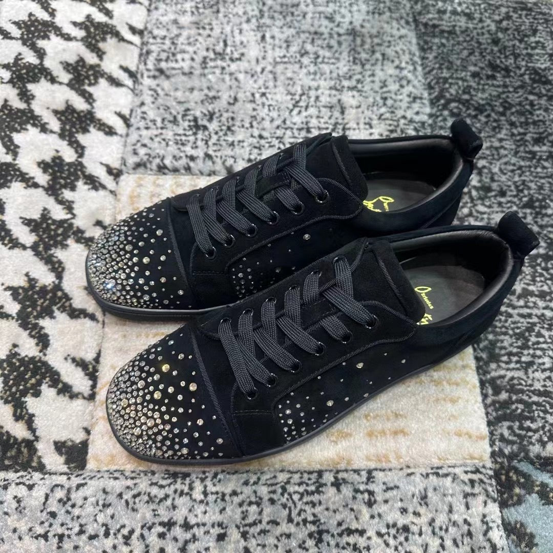 Christian Louboutin Black / Silver Diamonds