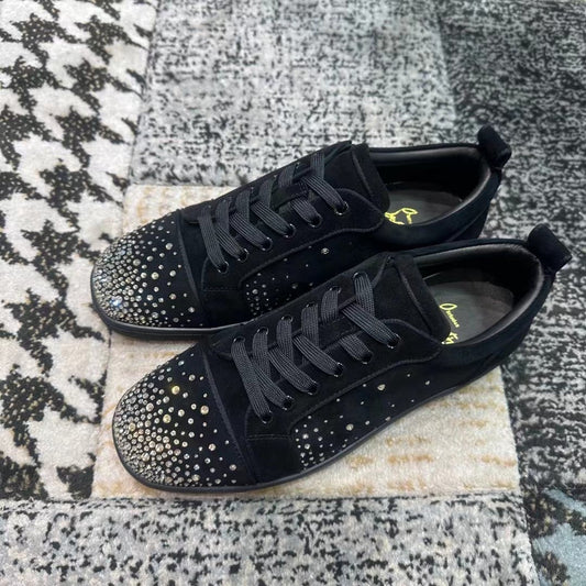 Christian Louboutin Black / Silver Diamonds
