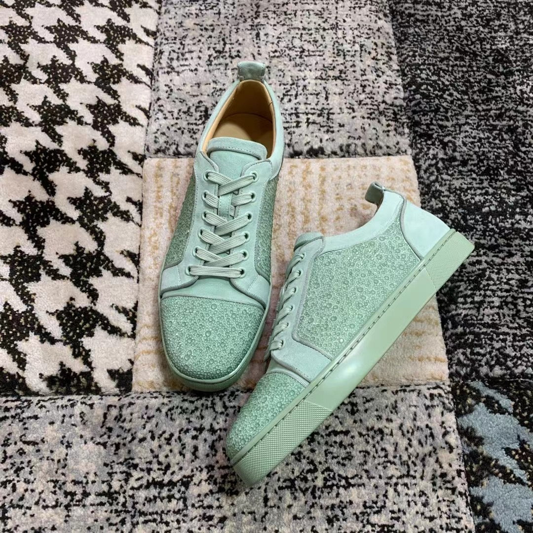 Christian Louboutin Sea Green Diamonds Low
