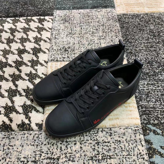 Christian Louboutin Classic Black Leather Low