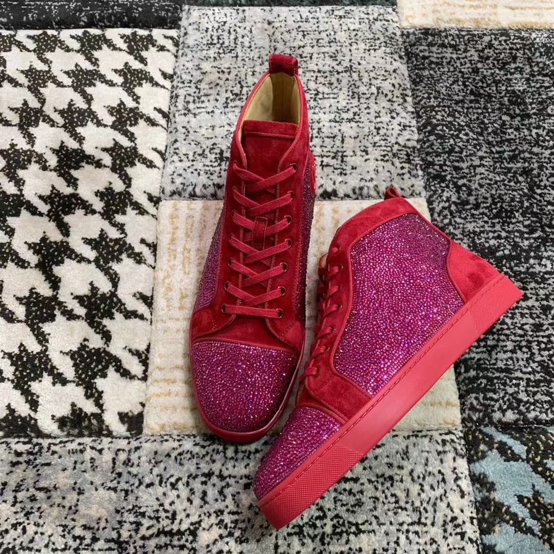 Christian Louboutin Red Velvet Diamonds High