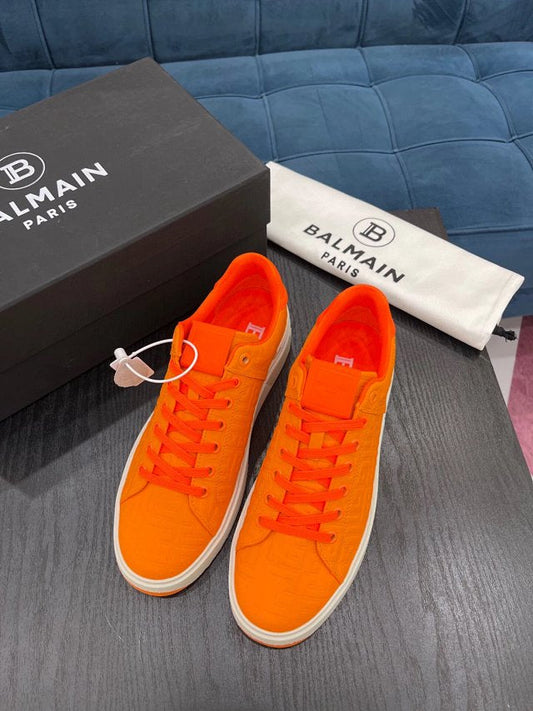 Balmain Casual Leather Orange Pattern