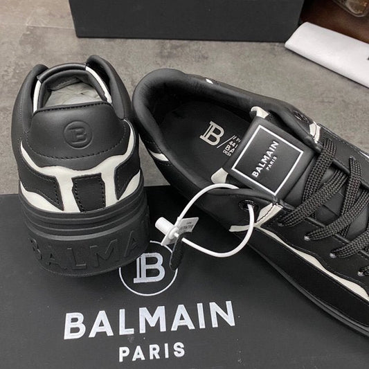 Balmain Casual Leather Black White