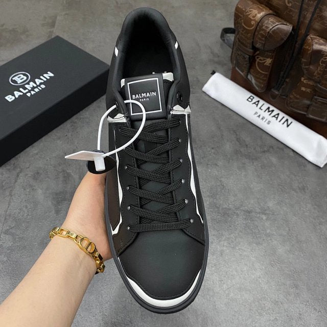 Balmain Casual Leather Black White