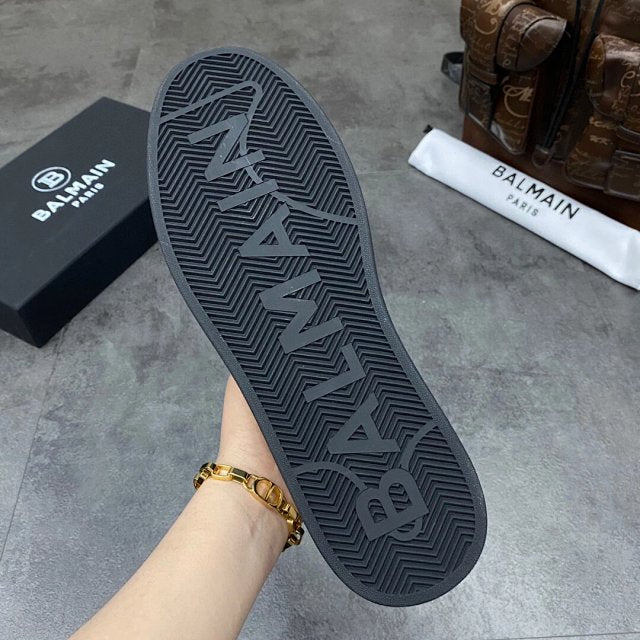 Balmain Casual Leather Black White