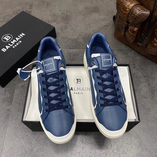 Balmain Casual Leather Dark Blue