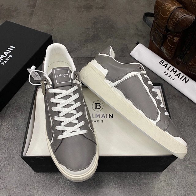 Balmain Casual Leather Gray