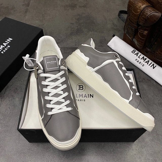 Balmain Casual Leather Gray
