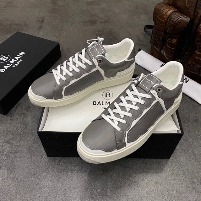 Balmain Casual Leather Gray