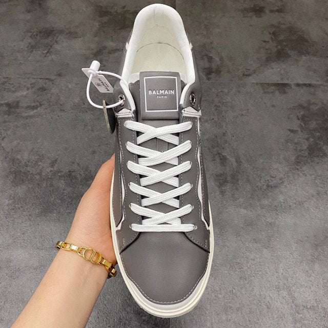 Balmain Casual Leather Gray
