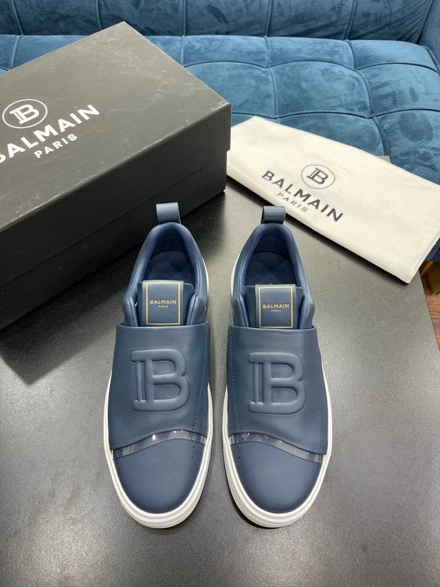 Balmain Casual Leather Dark Blue