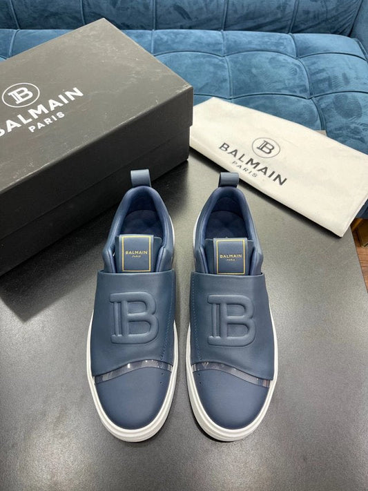 Balmain Casual Leather Dark Blue