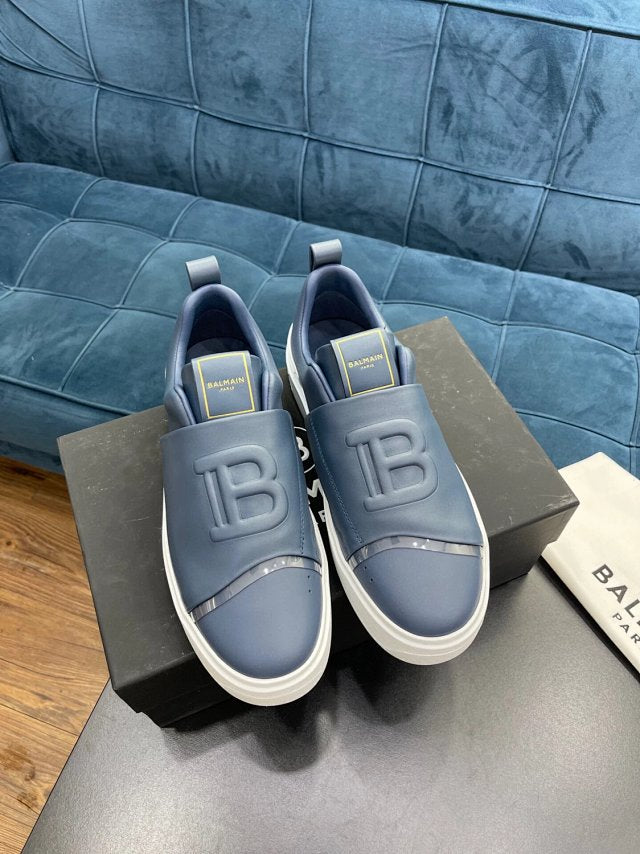 Balmain Casual Leather Dark Blue