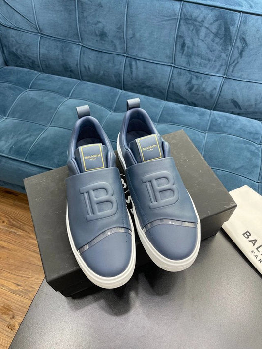 Balmain Casual Leather Dark Blue