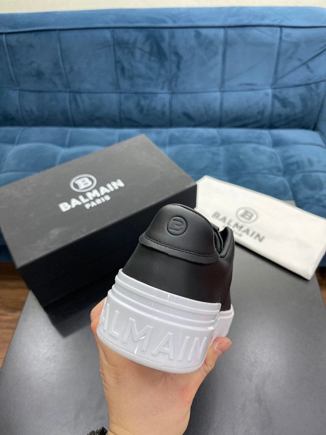 Balmain Casual Leather Black White