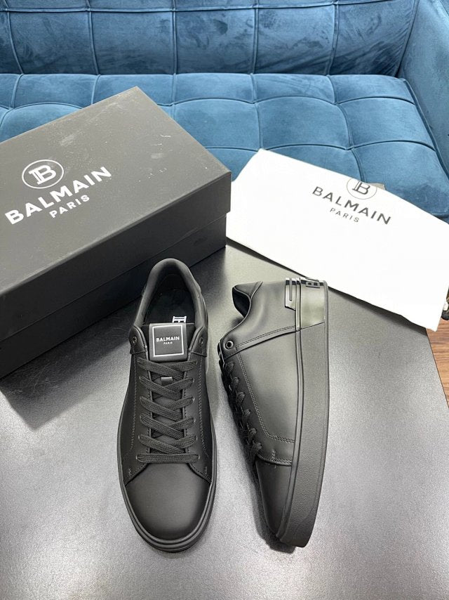 Balmain Casual Leather Black White