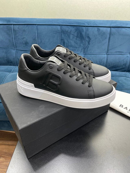 Balmain Casual Leather Black White