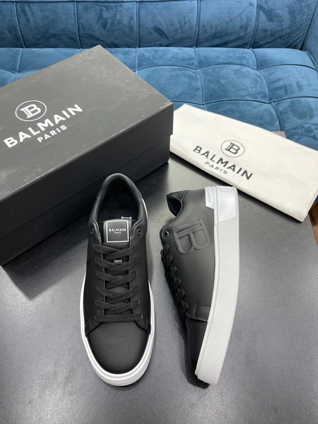 Balmain Casual Leather Black White