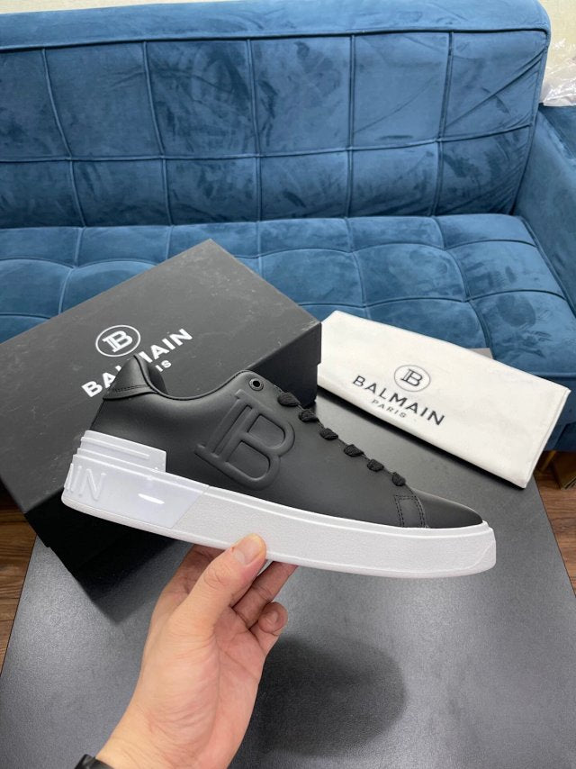 Balmain Casual Leather Black White