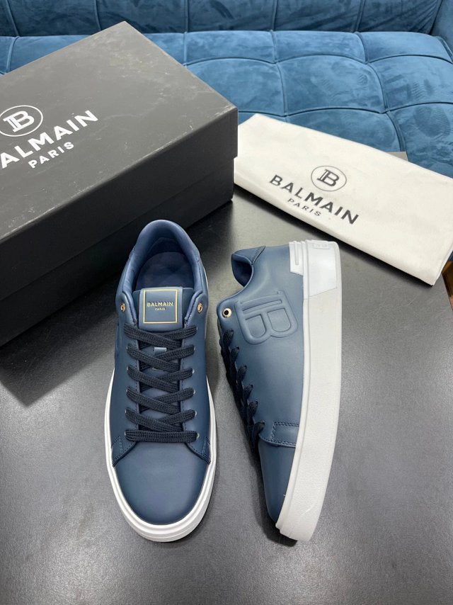 Balmain Casual Leather Dark Blue