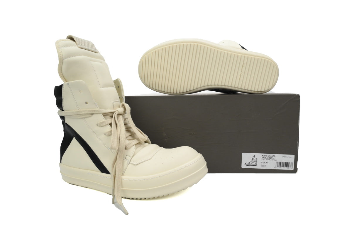 Rick Owens Geobasket Milk Black