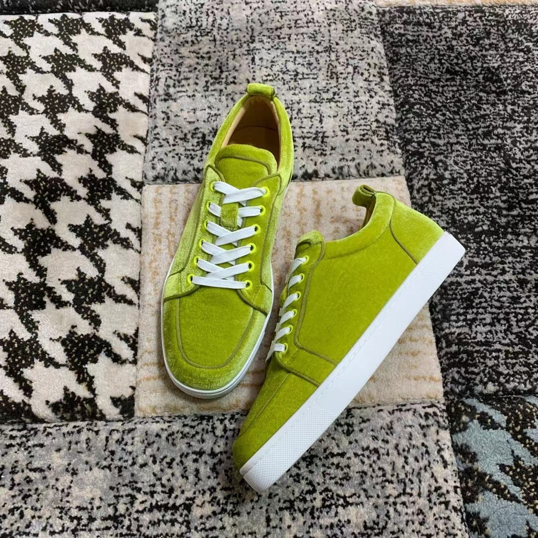 Christian Louboutin Classic Green Velvet Low