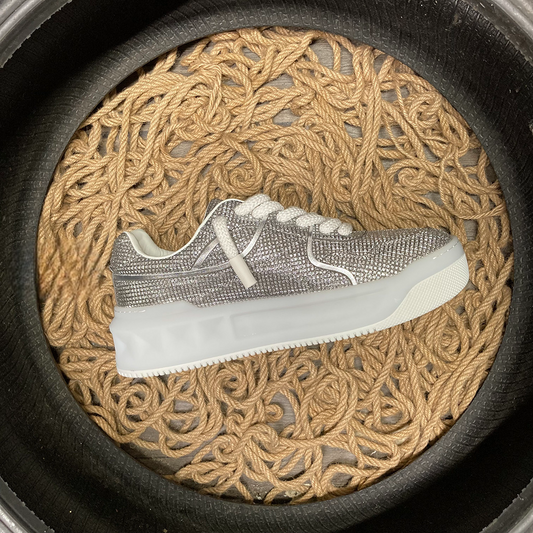 Valentino One Stud Silver Glitter