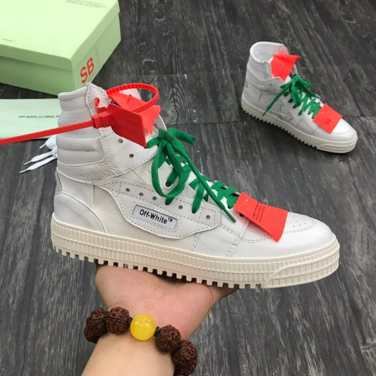 Off White Court 3.0 White Green Laces