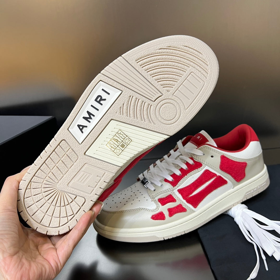 Amiri Skeleton Cream & Red