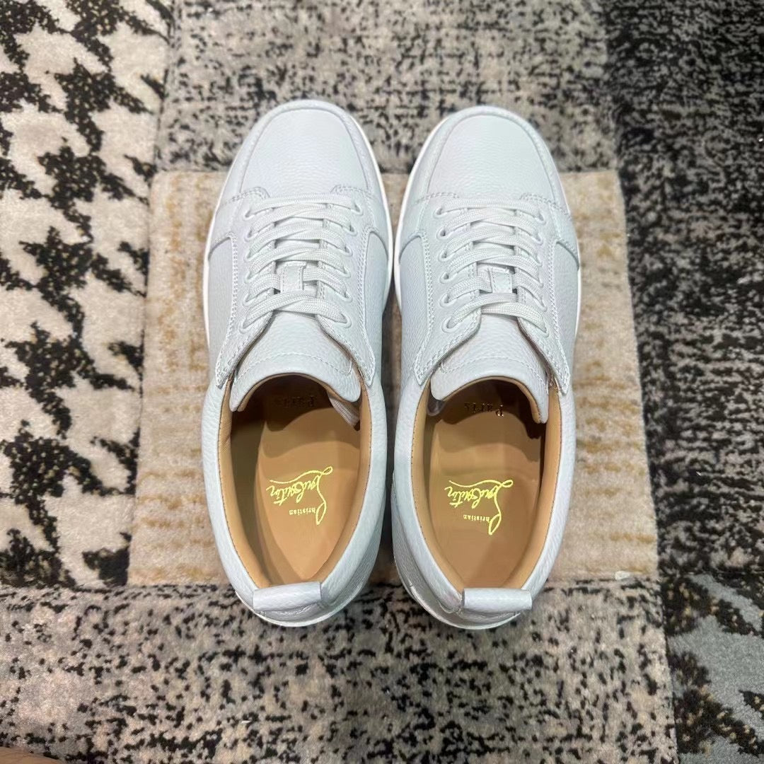 Christian Louboutin White Leather Low