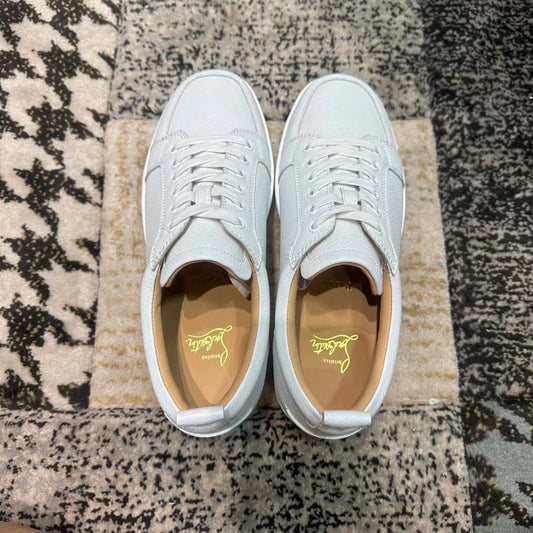 Christian Louboutin White Leather Low