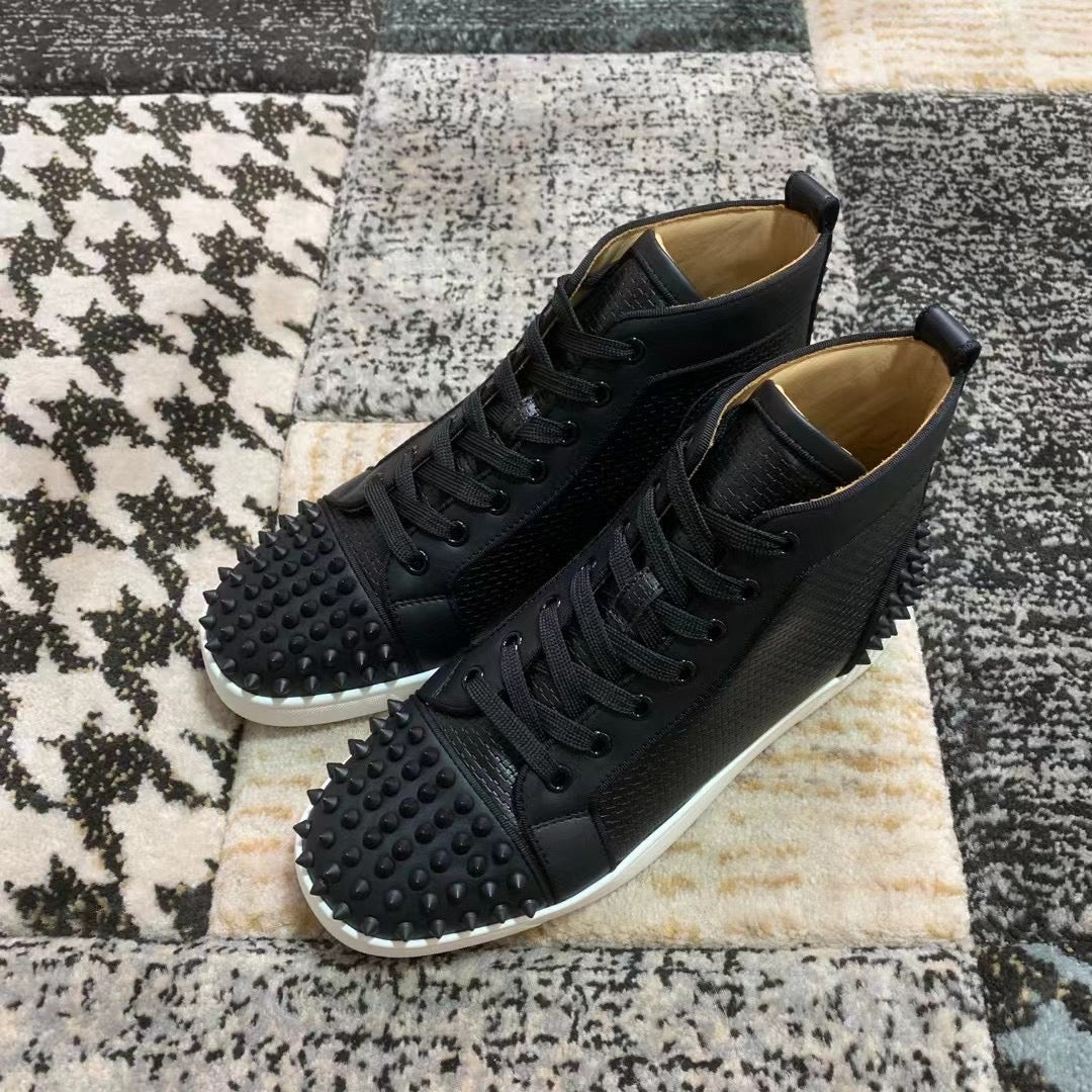 Christian Louboutin Full Black Spikes High