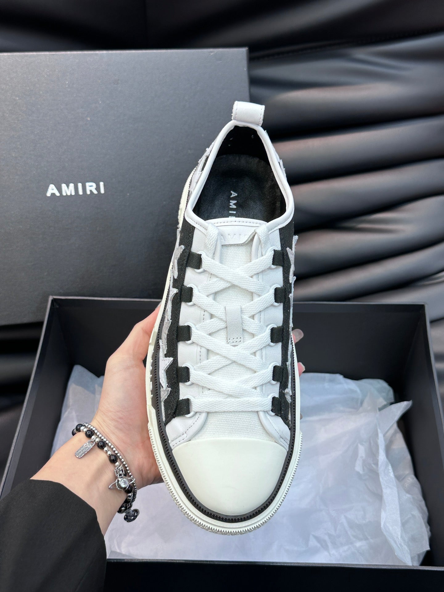 Amiri Black & White Star Canvas