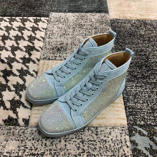 Christian Louboutin Light Blue Diamonds High