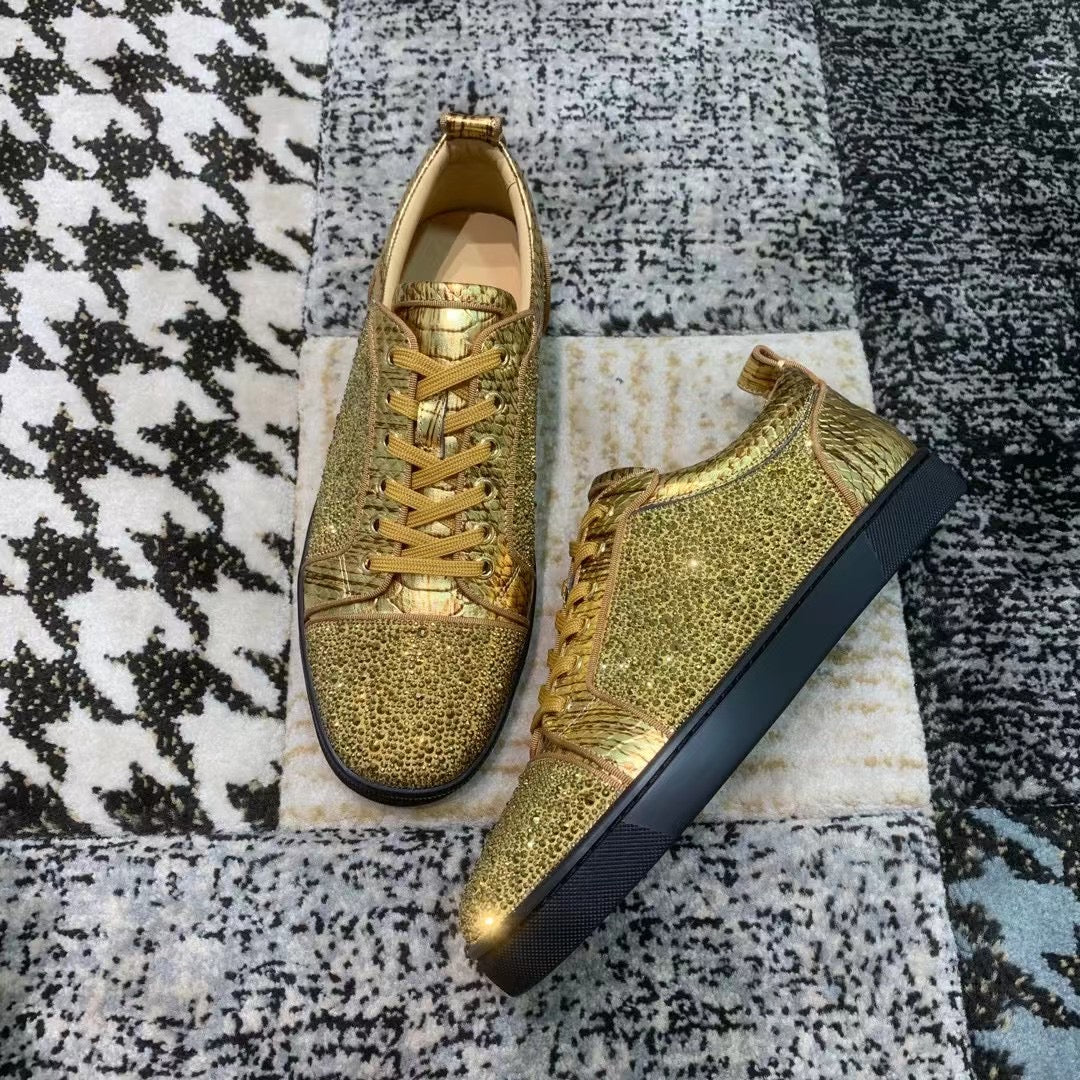 Christian Louboutin Gold Low