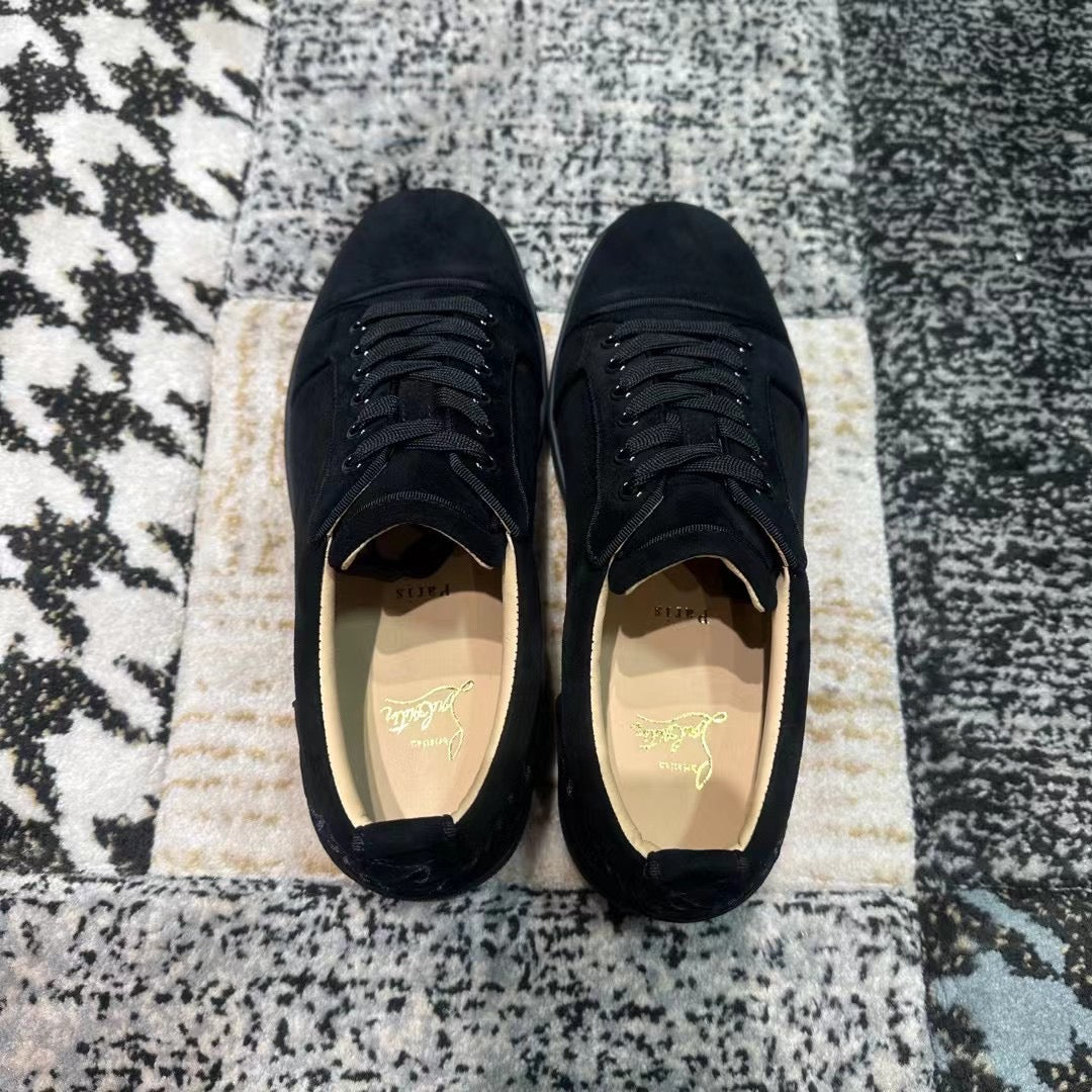 Christian Louboutin Black Velvet Low