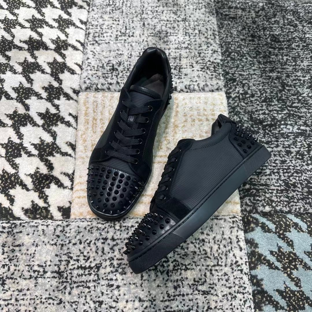 Christian Louboutin Black Spikes Low