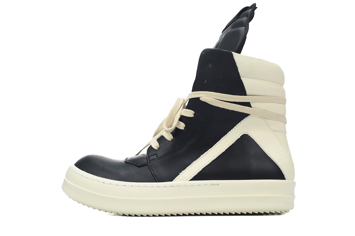 Rick Owens Geobasket Black White