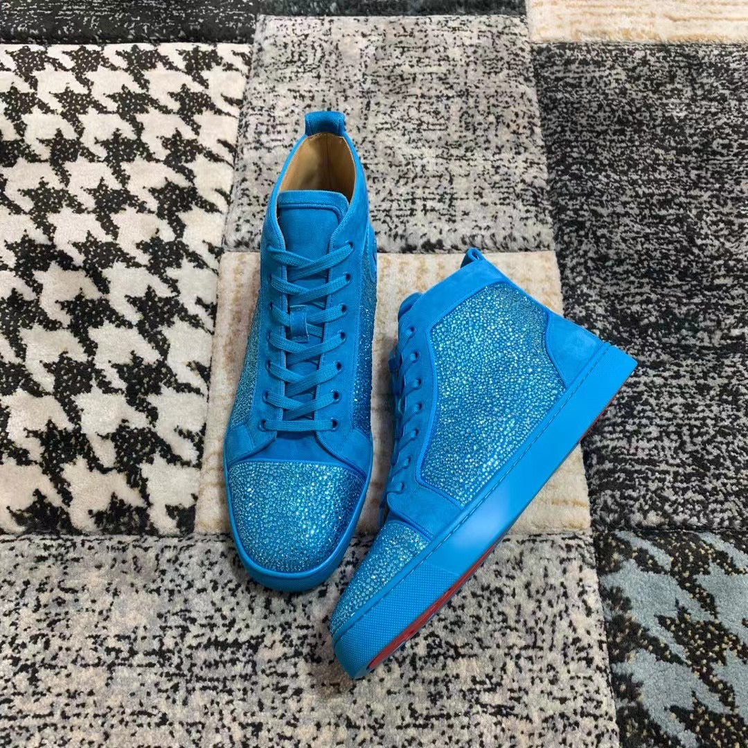 Christian Louboutin Light Blue Diamonds High
