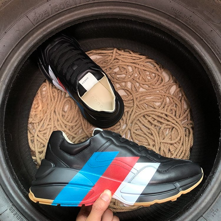 Gucci Rython Black 3 Stripes