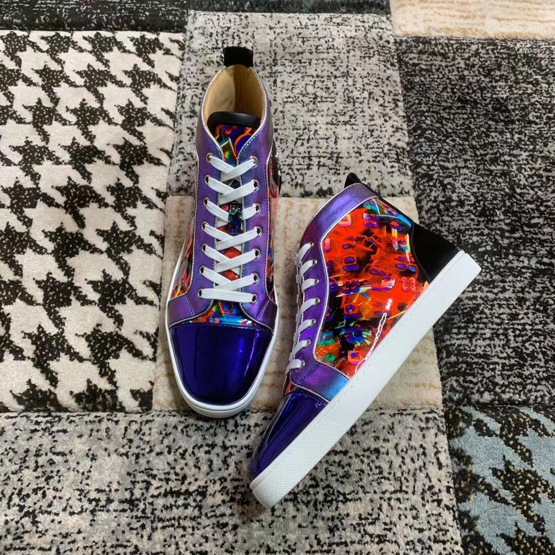Christian Louboutin Blue / Red Pattern High