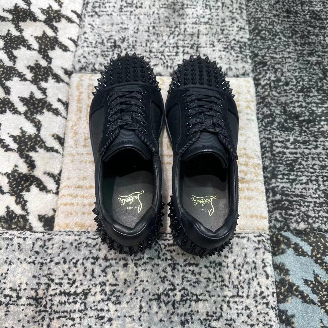 Christian Louboutin Black Spikes Low
